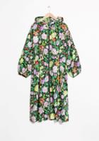 Other Stories Wild Flowers Print Long Coat With Hood