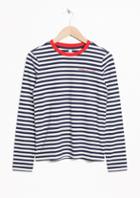 Other Stories Embroidered Striped Sweater