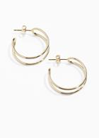 Other Stories Tubular Wire Hoops - Gold