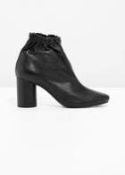 Other Stories Elastic Leather Boots - Black