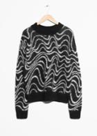 Other Stories Mohair Jacquard Sweater - Black