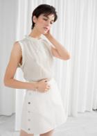 Other Stories Frill Sleeveless Blouse - White