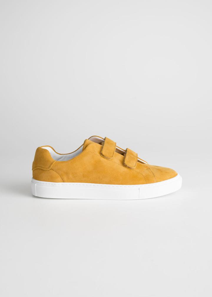 Other Stories Duo Scratch Strap Sneakers - Yellow