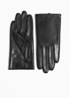 Other Stories Stitched Leather Gloves - Black