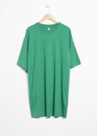 Other Stories Oversized Cotton T-shirt Dress - Green