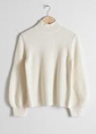 Other Stories Balloon Sleeve Sweater - White