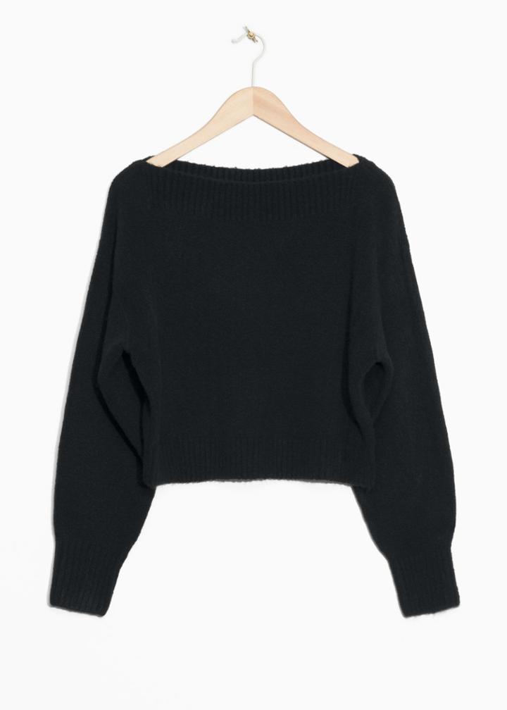 Other Stories Bishop Sleeve Sweater - Black