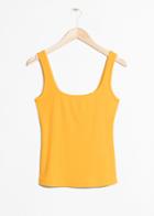 Other Stories Ribbed Tank Top - Yellow