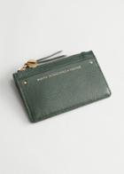 Other Stories Leather Card Wallet - Green