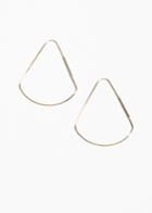 Other Stories Curved Triangle Hoops - Gold