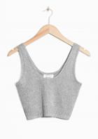 Other Stories Silver Knit Top