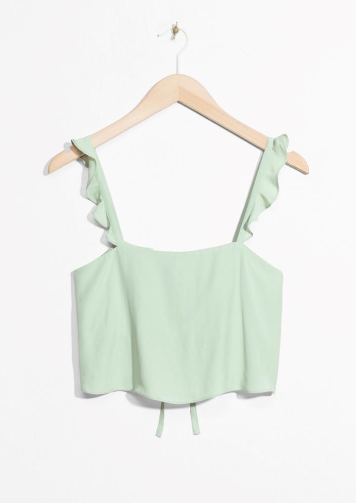 Other Stories Frill Strap Crop Top