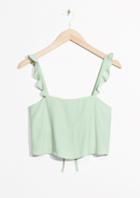 Other Stories Frill Strap Crop Top