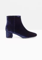 Other Stories Velvet Ankle Boots