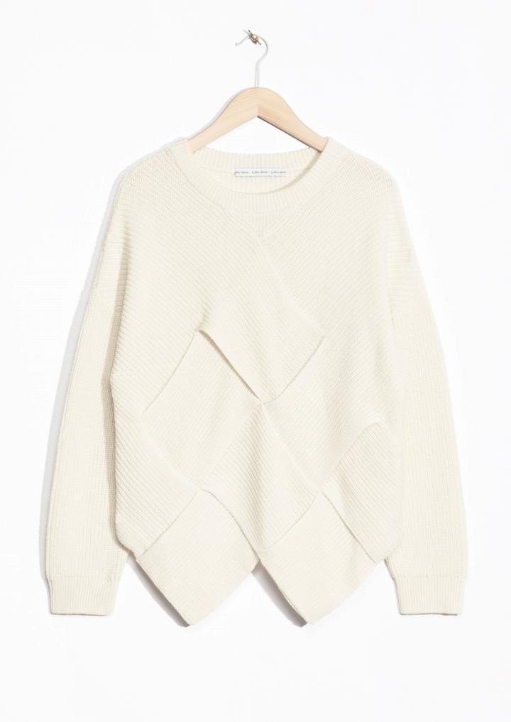 Other Stories Braided Wool-blend Sweater