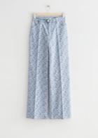 Other Stories Belted Printed Trousers - Blue
