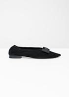 Other Stories Pointy Bow Flats - Black