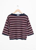 Other Stories Striped Oversized Top - Blue