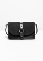 Other Stories Leather Crossover Bag - Black