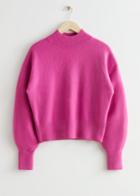 Other Stories Mock Neck Sweater - Pink