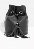 Other Stories Tassel Leather Bucket Bag