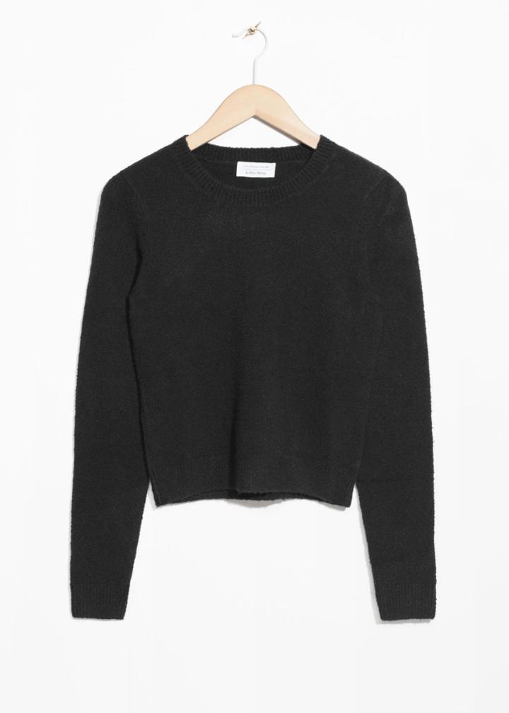 Other Stories Crop Sweater - Black
