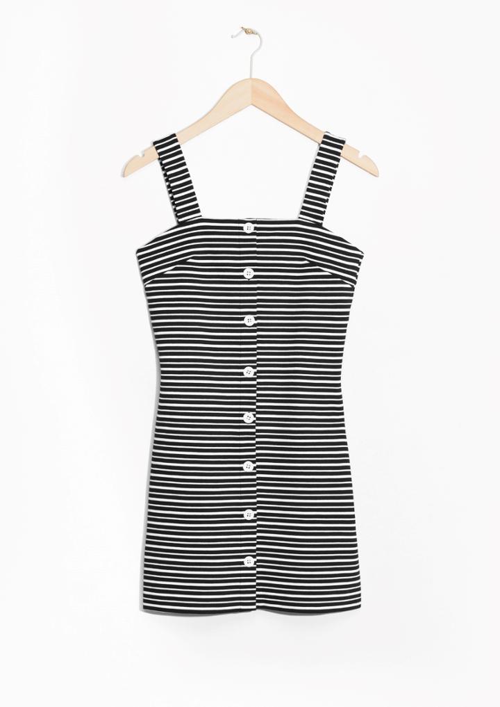 Other Stories Stripe Button Dress