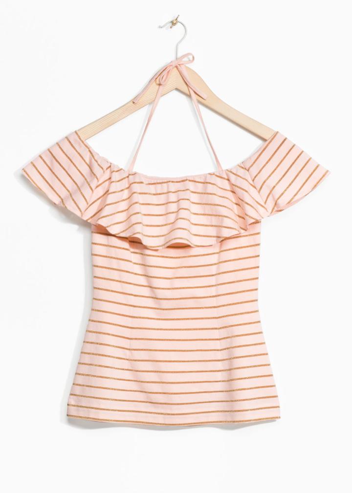Other Stories Off Shoulder Top - Orange