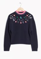 Other Stories Stone Embellished Sweater