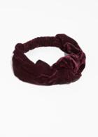 Other Stories Plush Velvet Headband - Red