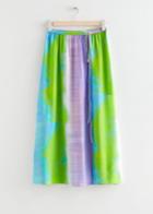 Other Stories Silk Midi Skirt - Purple