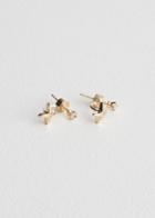 Other Stories Front Back Star Charm Earrings - Gold