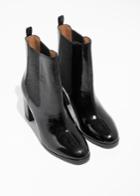 Other Stories Patent Leather Chelsea Boot - Black
