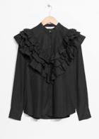 Other Stories Ruffle Blouse - Black
