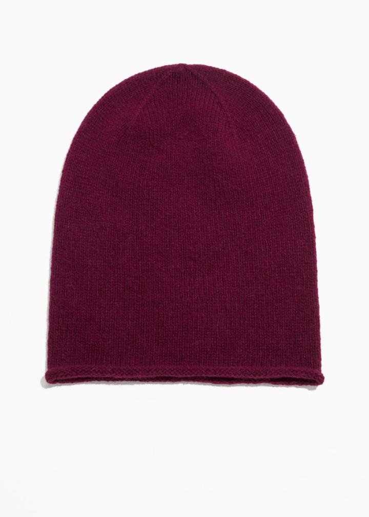 Other Stories Wool Mix Beanie - Red