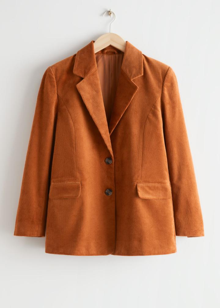 Other Stories Corduroy Jacket - Orange