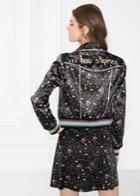 Other Stories Pear Blossom Satin Jacket - Black