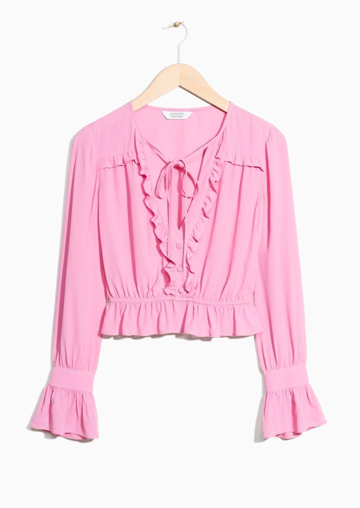 Other Stories Nostalgic Frills Peplum Blouse