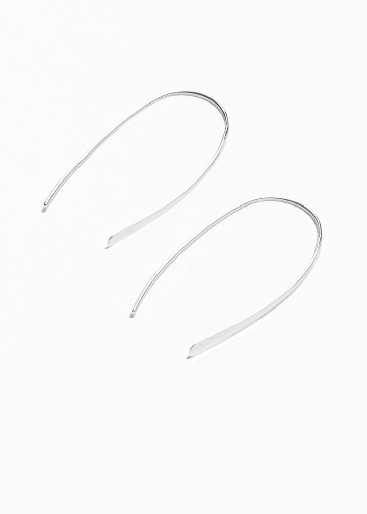 Other Stories Semi-hoop Earrings - Silver