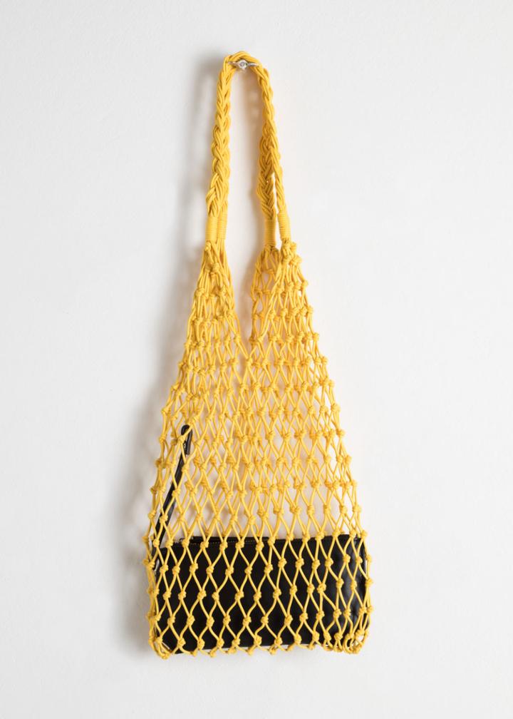Other Stories Woven Net Bag - Yellow