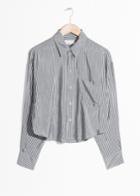 Other Stories Boyfriend Fit Jacquard Shirt - Grey