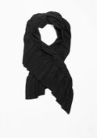 Other Stories Frill Merino Wool Scarf - Black