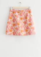Other Stories Belted Linen Mini Skirt - Pink