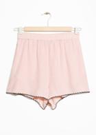 Other Stories Scallop Edge Shorts - Pink