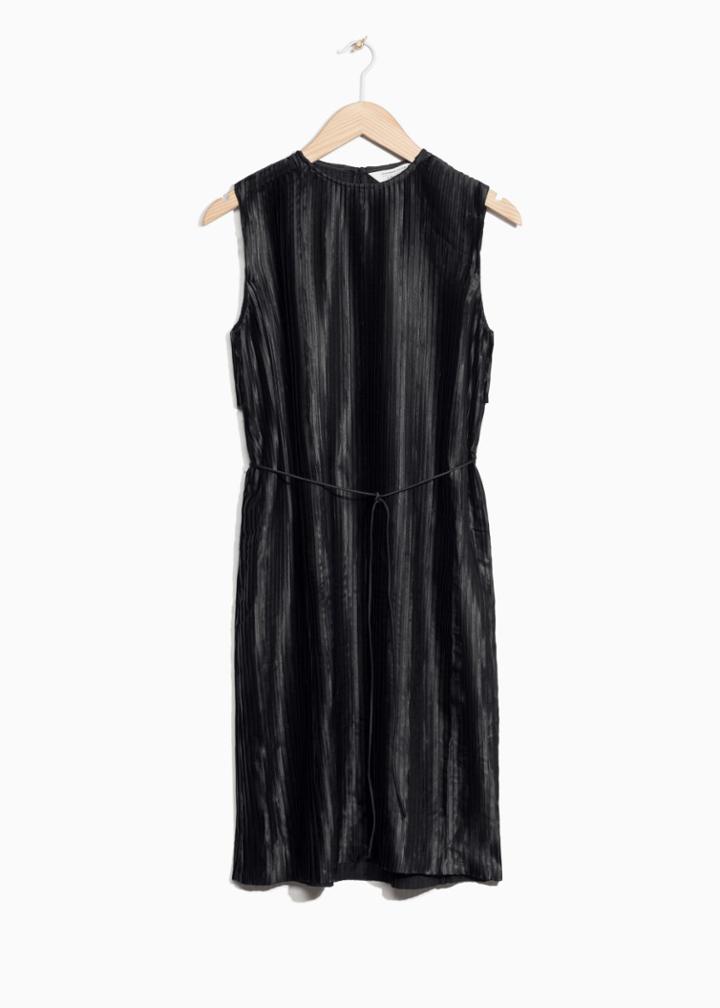 Other Stories Pliss Dress - Black