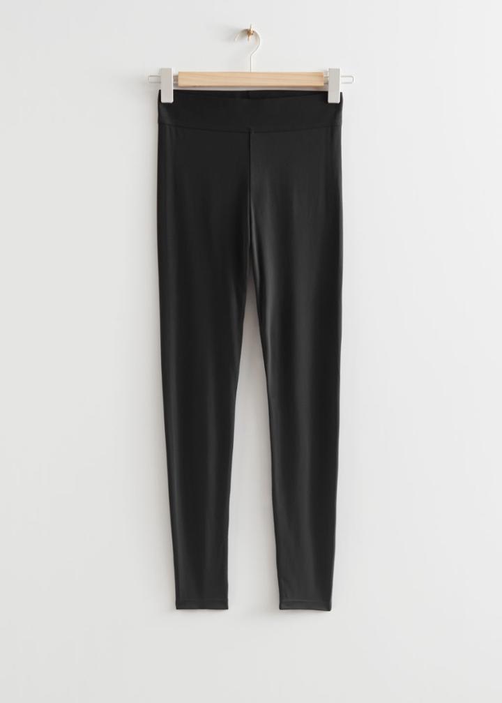 Other Stories Stretch Leggings - Black