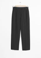 Other Stories Creased Trousers - Black