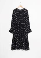 Other Stories Midi Tie Neck Dress