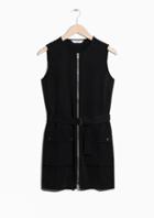 Other Stories Belted Zip Dress