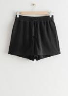 Other Stories Relaxed Terry Shorts - Black